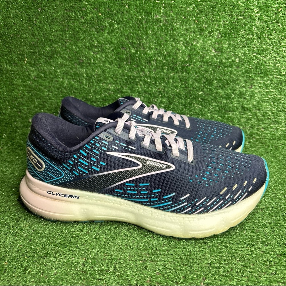 Brooks Womens Glycerin 20 Blue Running Sneakers Shoes 1203691B499 Size 9.5
